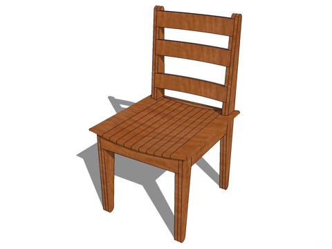 椅子 座椅 实木椅子 单椅 家居椅子 休闲椅su模型