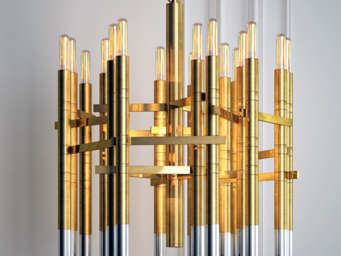 现代吊灯  简约吊灯  创意吊灯  金属吊灯su模型