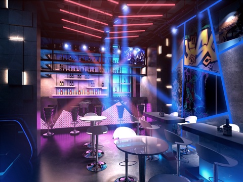  工业风酒吧 吧台3d模型 