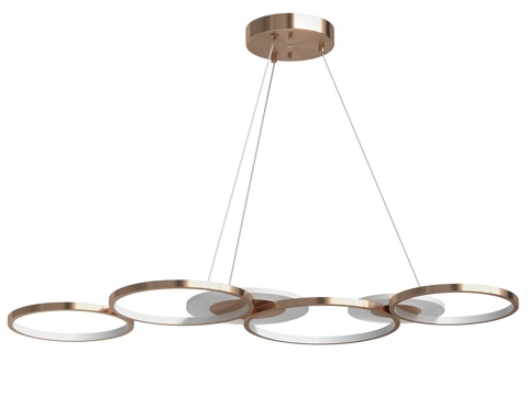 环形吊灯 金属吊灯 客厅吊灯su模型