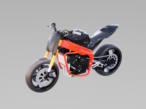 摩托车su模型