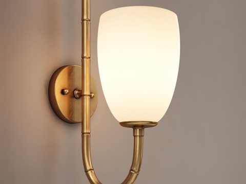 北欧壁灯 简易壁灯 金属壁灯  户外壁灯su模型