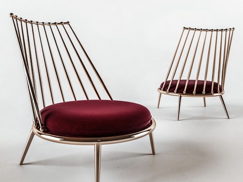 北欧休闲椅 户外椅 铁艺单椅su模型