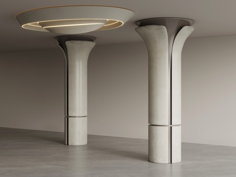  现代柱子 装饰柱 造型柱子su模型 