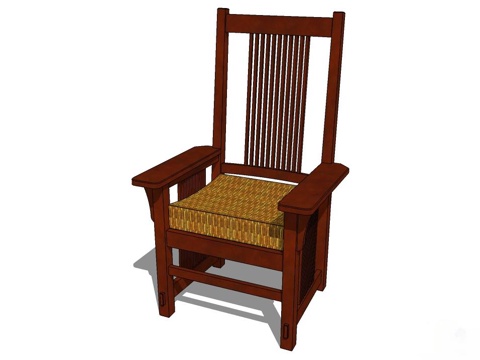 椅子 座椅 实木椅子 单椅 家居椅子 休闲椅su模型