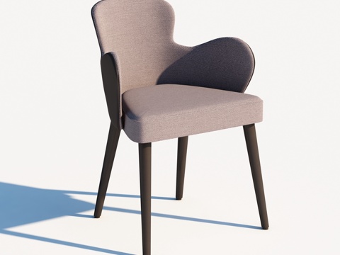 现代休闲椅 布椅书椅 餐椅单椅su模型