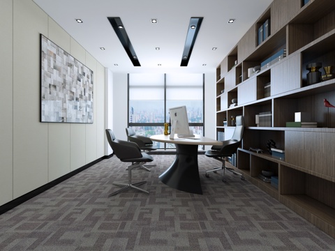  现代经理办公室 现代经理办公室3d模型 