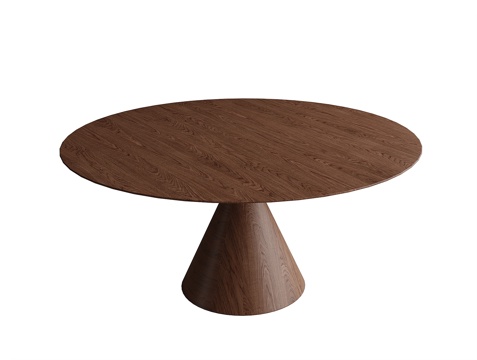 现代圆形餐桌su模型