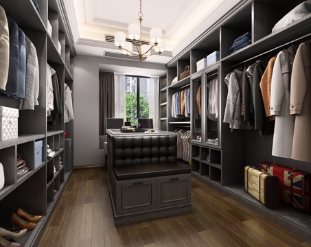 现代衣帽间 中岛3D模型3d模型 