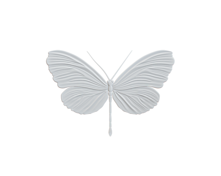  Kartell 浮雕蝴蝶装饰画3d模型 