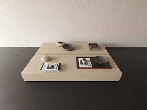  茶几 实木茶几 方茶几3d模型 