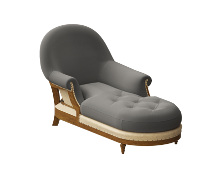  Crearte Collections 美式贵妃椅3d模型 