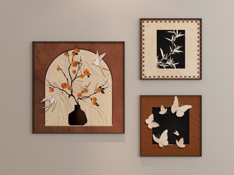 组合画 中古风组合画 法式组合画su模型