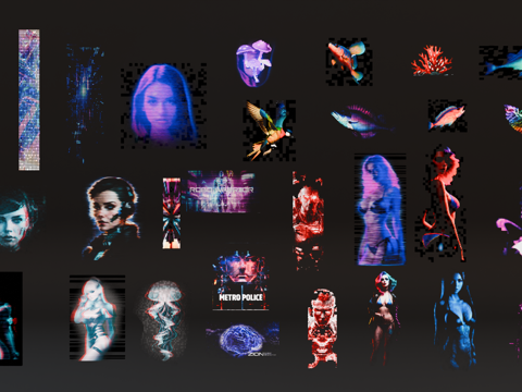 赛博朋克全息投影 科幻全息投影 虚拟投影 街道全息投影 全息su模型