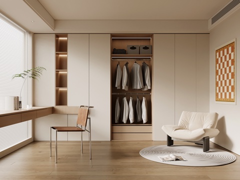  现代衣帽间3d模型 