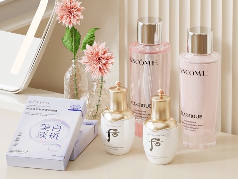  化妆品 护肤品 大粉水 兰蔻 天气丹 后 面膜 欧诗漫3d模型 