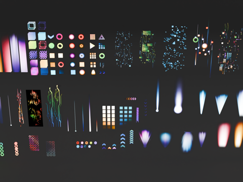 赛博朋克灯效 街道霓虹灯效果 赛博朋克故障灯 科幻街道灯效su模型