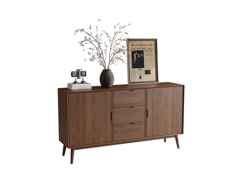 现代玄关柜 边柜 花瓶花艺 摆件su模型