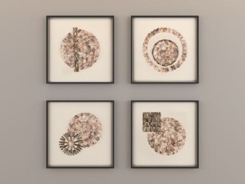 组合画  抽象组合画 现代组合画su模型