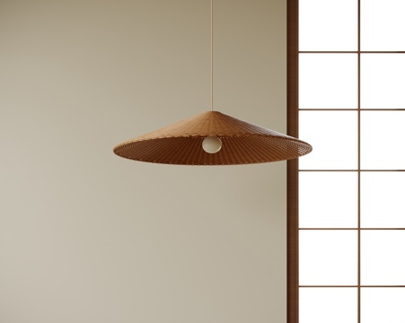 现代藤编吊灯 餐厅吊灯su模型