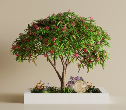 景观小品 绿植景观 室内景观 景观造景su模型