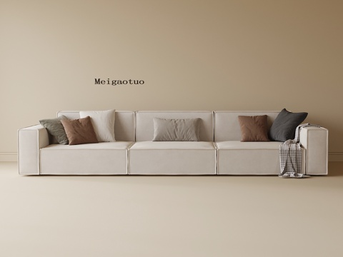 现代三人沙发 客厅沙发 布艺沙发su模型