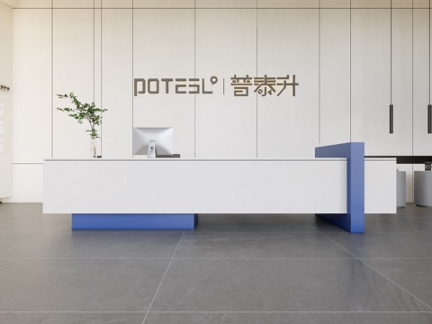 现代企业大厅su模型