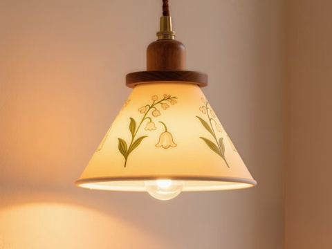 中古风小吊灯 装饰灯su模型