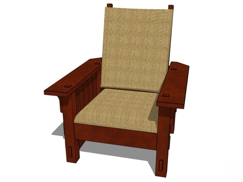 椅子 座椅 实木椅子 单椅 家居椅子 休闲椅su模型