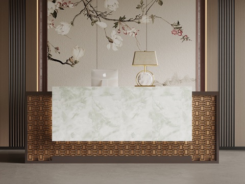 新中式前台su模型