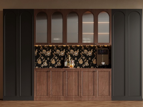 法式酒柜su模型