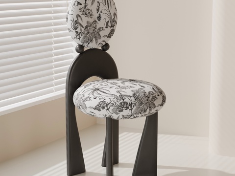 法式复古餐椅 椅子 单椅su模型