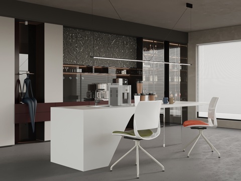 现代简约吧台 水吧台 岛台su模型