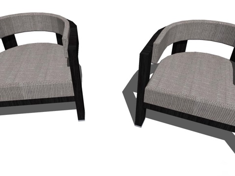 椅子 座椅 实木椅子 单椅 家居椅子 休闲椅su模型