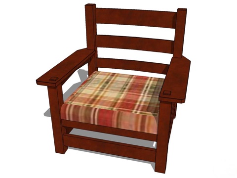 椅子 座椅 实木椅子 单椅 家居椅子 休闲椅su模型