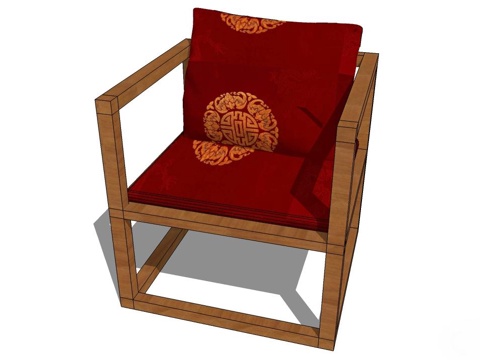 椅子 座椅 实木椅子 单椅 家居椅子 休闲椅su模型