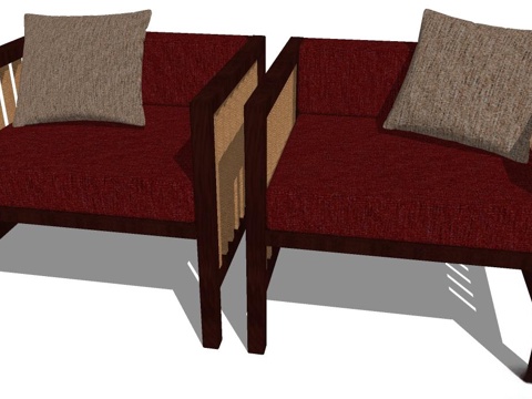 椅子 座椅 实木椅子 单椅 家居椅子 休闲椅su模型