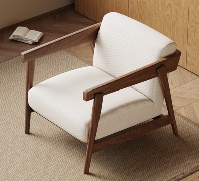 中古休闲椅 单人沙发 休闲沙发su模型