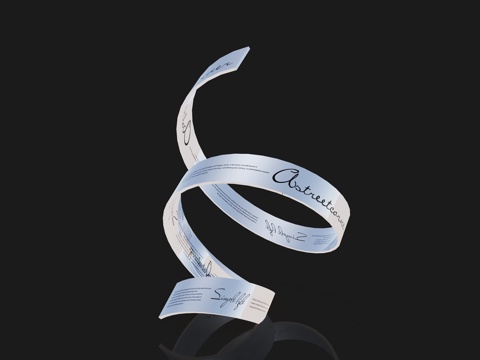 圆环不锈钢雕塑 景观雕塑 广场雕塑 雕塑装置 不锈钢管雕塑su模型