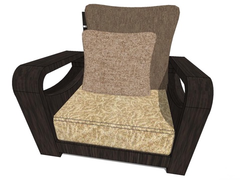 椅子 座椅 实木椅子 单椅 家居椅子 休闲椅su模型