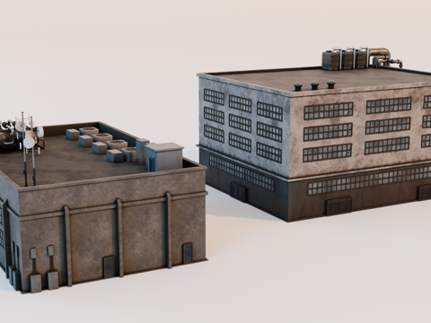 工厂设备 油罐厂建筑厂房 化工厂设备 炼油厂 工厂腐朽设备su模型