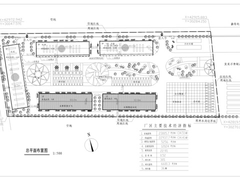 汽配厂总平面方案cad施工图