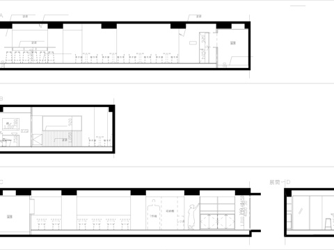 餐厅 饭店 快餐店 餐饮店cad施工图