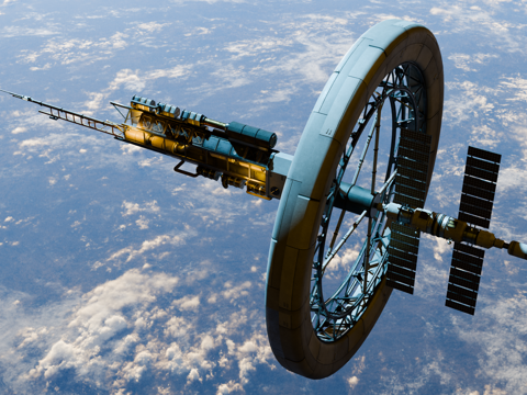 太空站 太空飞船 太空空间站 太空舱 航天器 卫星su模型