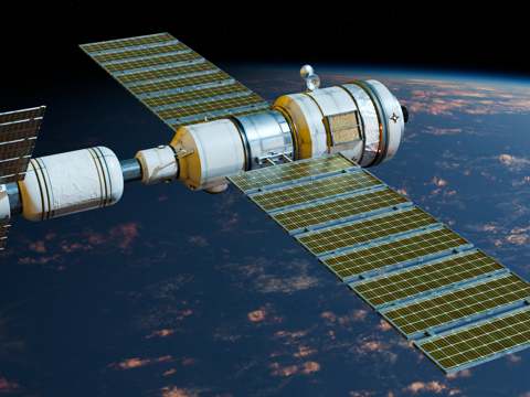 太空站 太空飞船 太空空间站 太空舱 航天器 卫星su模型