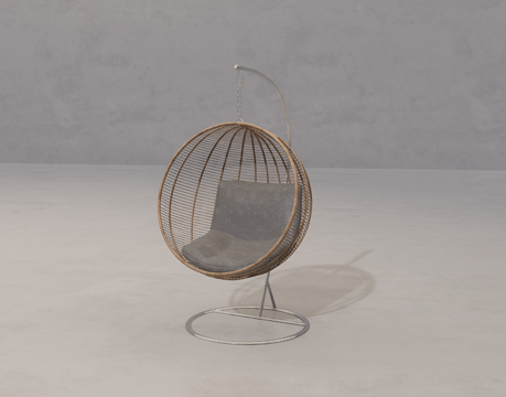 藤编吊椅su模型