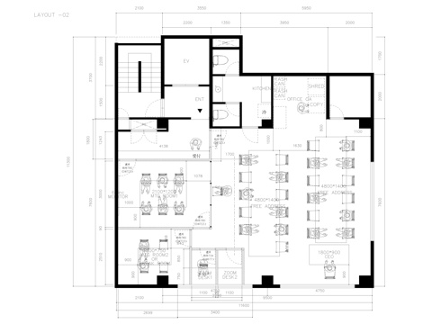 办公室平面图cad施工图