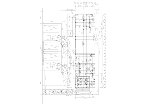 一层建筑 餐饮建筑  食品商场建筑cad施工图