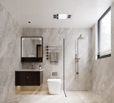  新中式卫生间3d模型 