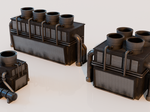 工厂设备 油罐厂设备 化工厂设备 炼油厂 工业管道su模型